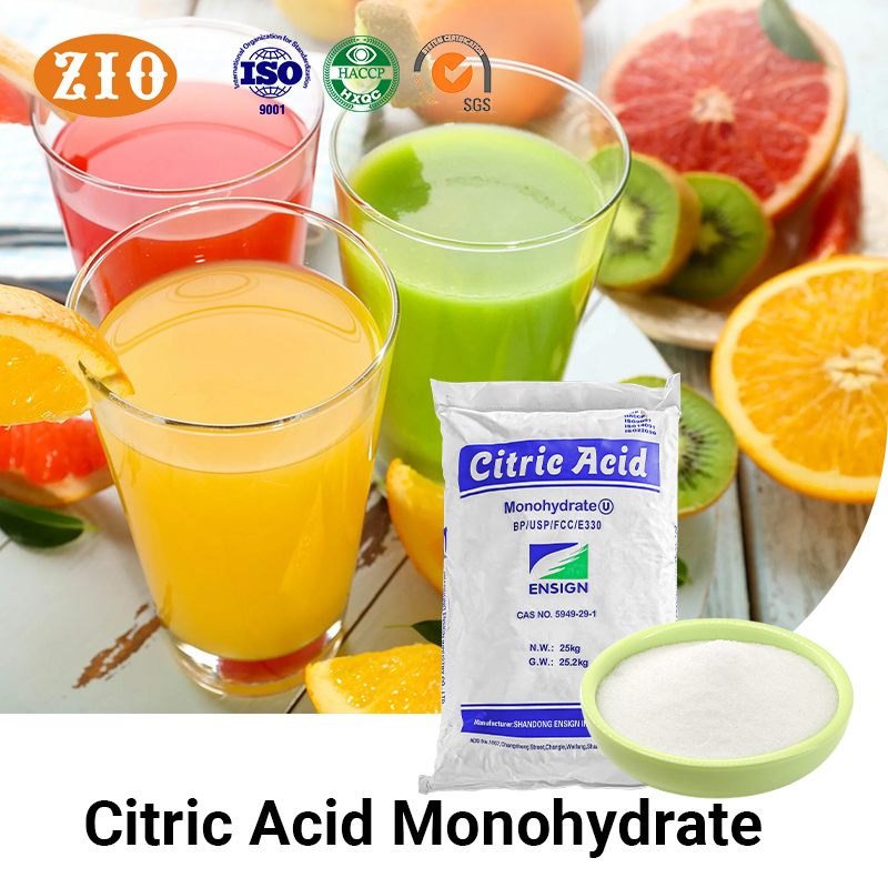 25kg packaging of pure natural food-grade citric acid for industrial manufacturing